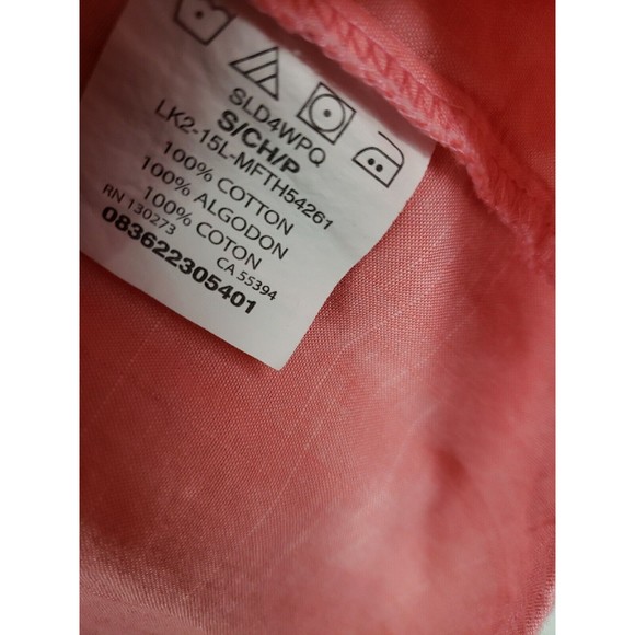 riders by lee womens shirt Sz Small pink long sleeve vneck cotton - Picture 5 of 11